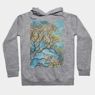 Watercolor tree on blue background #tree Hoodie